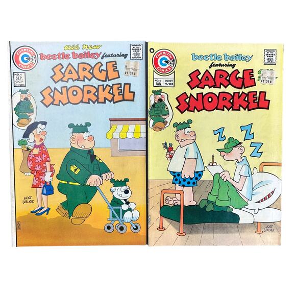 Beetle Bailey featuring Surge Snorkel comic book No.4 and 6 Charlton Comics - Picture 1 of 7